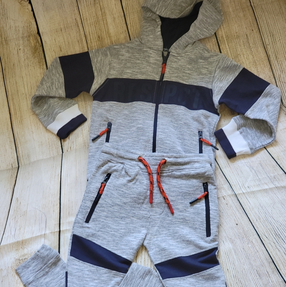 2pc Respect boy zip up Hoodie and Pants